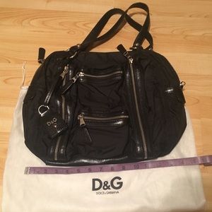 D&G nylon Tote with Trimmed Leather